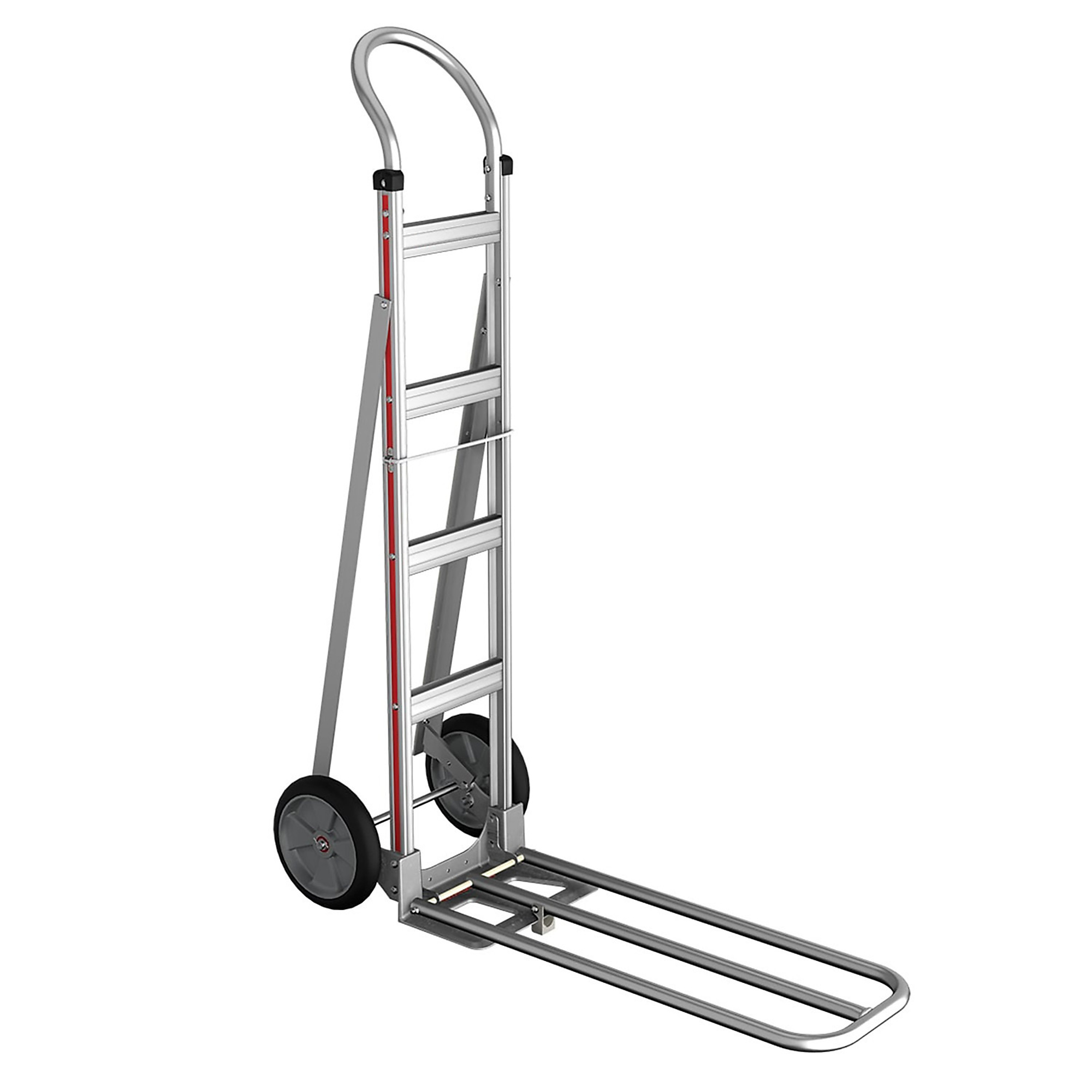 SNAP-LOC E-Track Single Wood Dolly Strap Tie-Down Anchor Kit with 2-Inch x 16-Foot Ratchet 4,400 lb E-Track Aluminum Hand Truck 8x2 Solid Rubber Tires Loop-Handle Large Extendable Load Bar 500-pounds, Model# SLVMHSK811